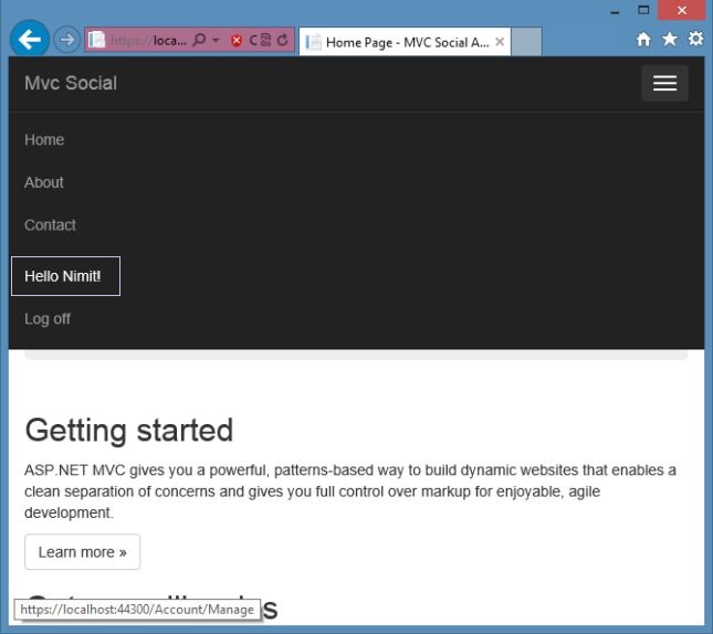 Registered with Facebook Auth in MVC